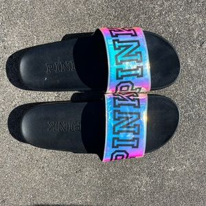 VS PINK Iridescent Fluorescent Slides size Large